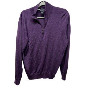 Jos A. Bank purple merino wool travelers collection sweater large
